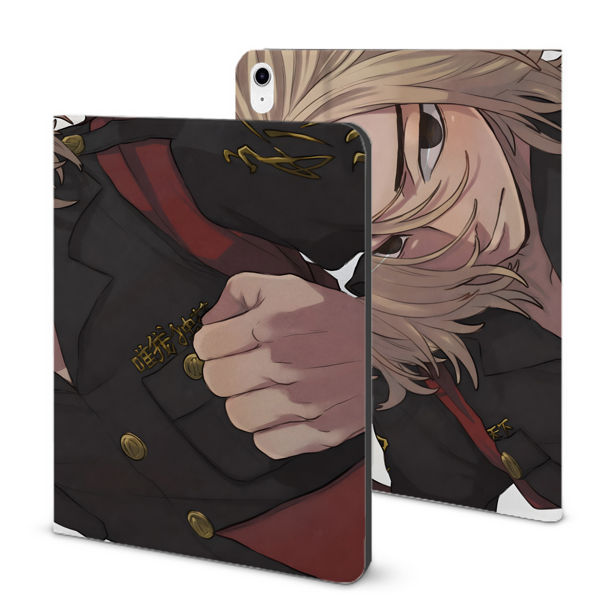 （画像用） 東京リベンジャーズ Tokyo Revengers IPad ケース ブック型 PUレザー TPU 耐衝撃 軽量 薄型 ペン収納なし 全面保護 IPad 各モデル対応